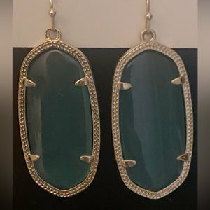 Kendra Scott Earings in Irrediscent Dark Teal Green